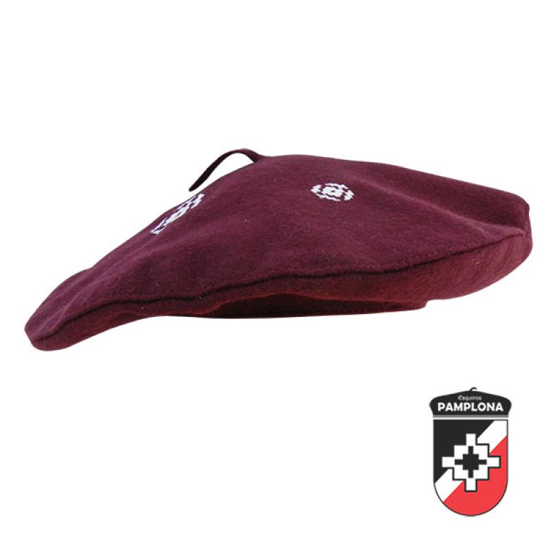 Boina Pamplona De Paño Bordada Clásica Vuelo Hombre - Imagen 3