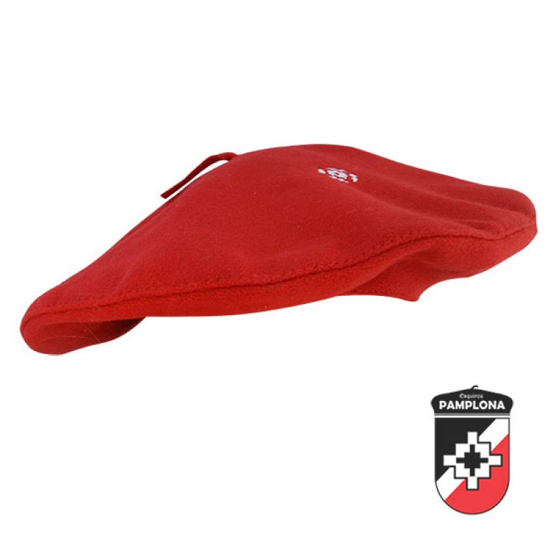 Boina Pamplona De Paño Bordada Clásica Vuelo Mujer