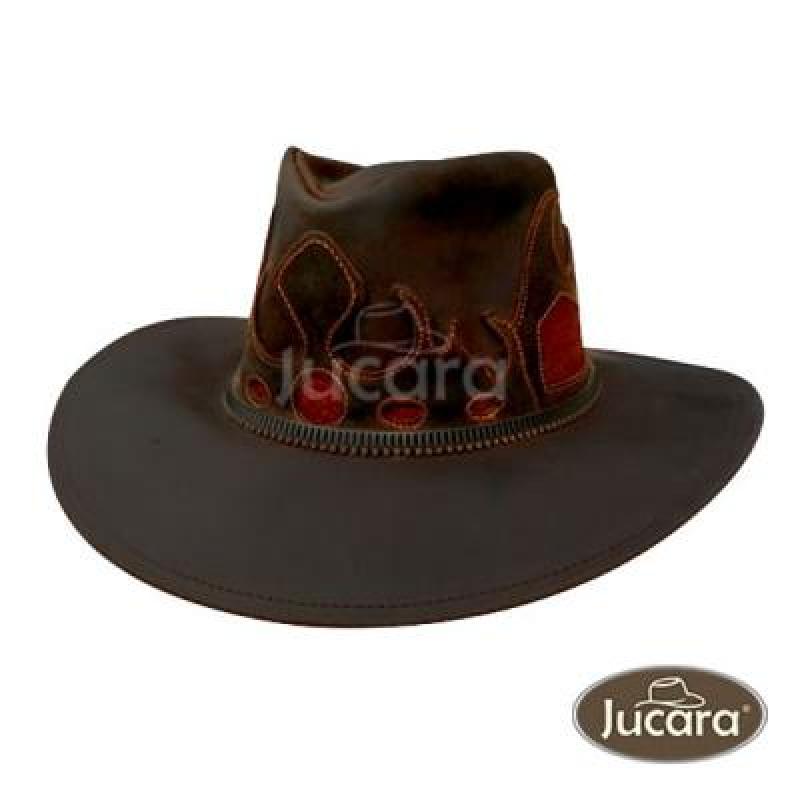 Sombrero Jucara Australiano Fantasia Combinado Con Pelo o Carpincho - Imagen 3