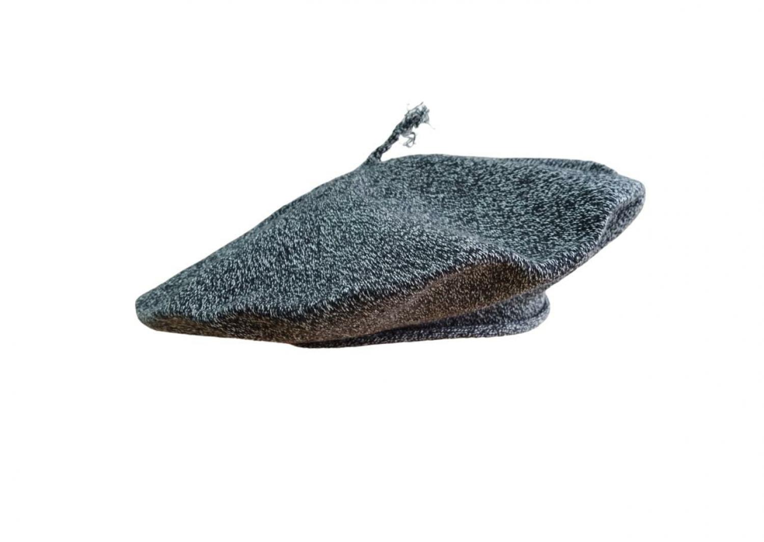 Boinas Vasca Pamplona En Hilo Jaspeado Verde y Blanco Reforzada - Imagen 3