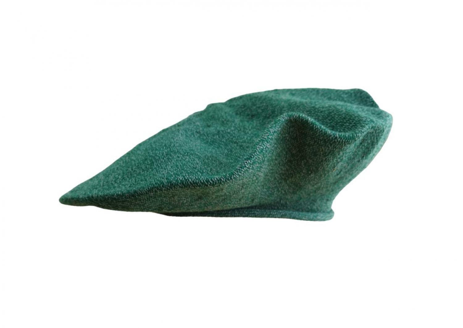 Boinas Vasca Pamplona En Hilo Jaspeado Verde y Blanco Reforzada - Imagen 5