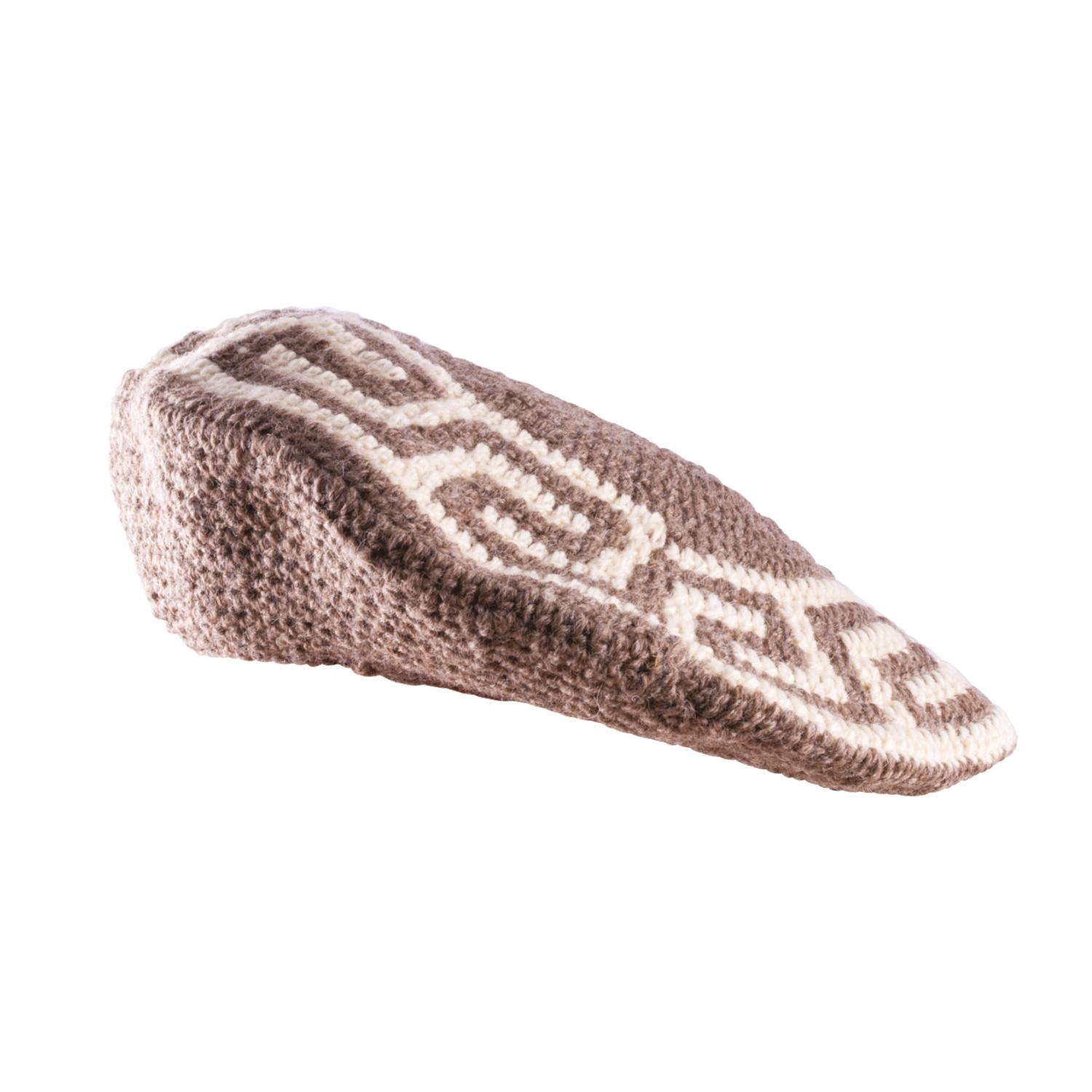 Boina Vasca Pamplona Adulto Tejida A Mano De Lana de Oveja Natural - Imagen 2