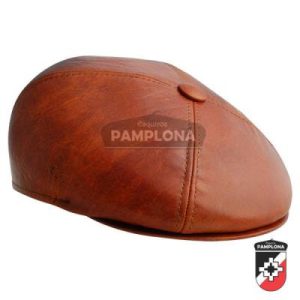 Boina Pamplona Tipo Inglesa De Cuero
