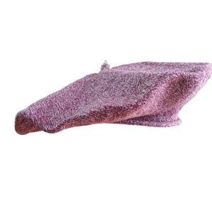 Boinas Vasca Pamplona En Hilo Jaspeado Verde y Blanco Reforzada